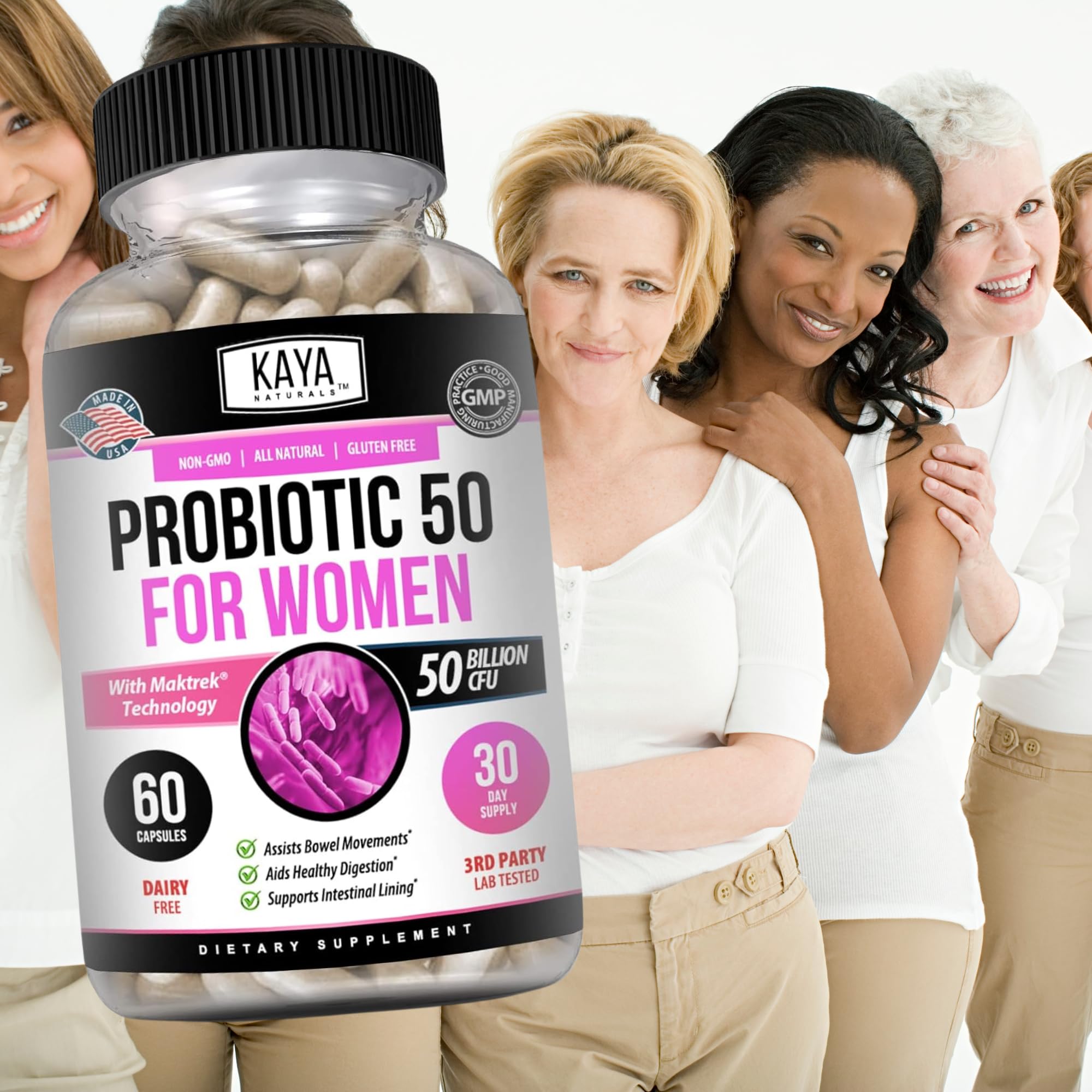 Active man taking Kaya Naturals probiotic capsule