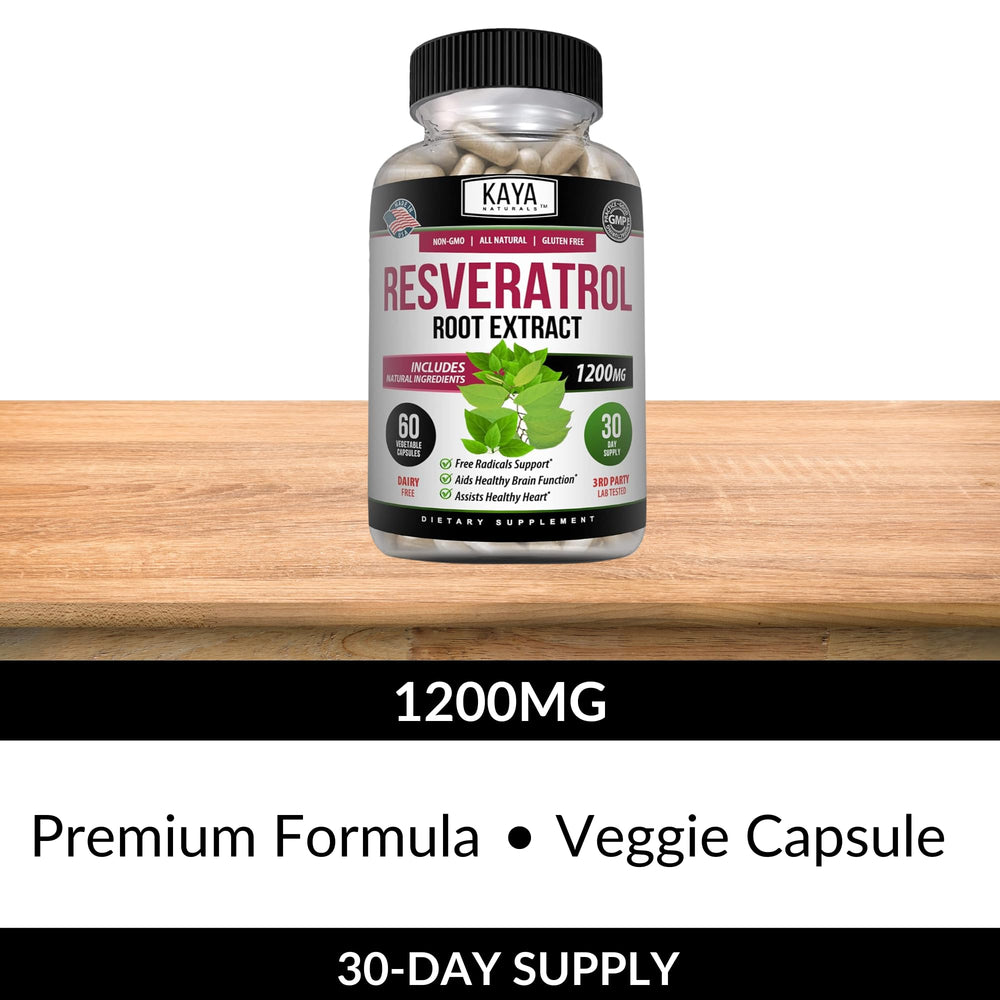Per pack information note for Kaya Naturals Resveratrol