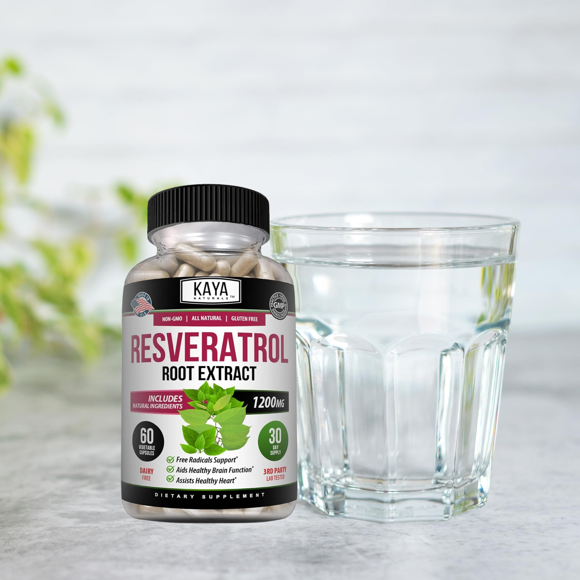 Bottle label showing 60 veggie capsules per pack
