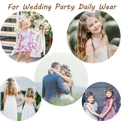 Kayzon flower girl bridal band with gold accents for charming detail.