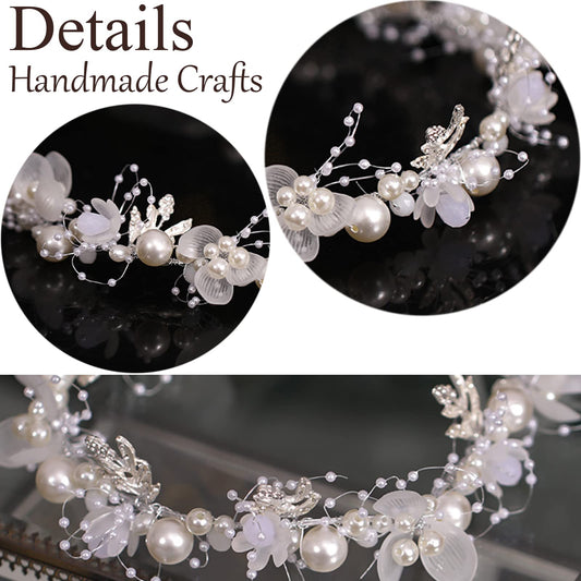 Kayzon silver rhinestone headband adds shimmering detail for bridesmaids and princess looks.