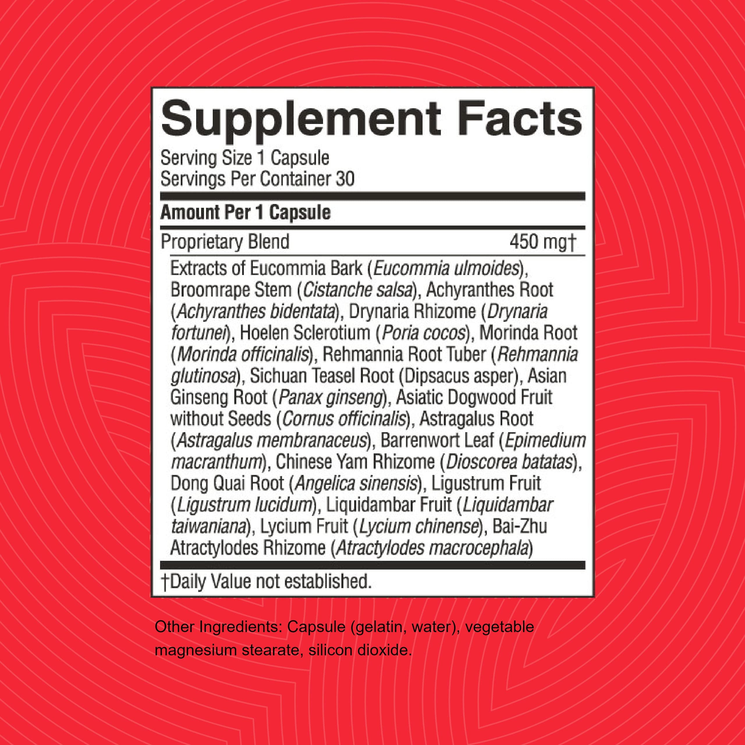 Eucommia bark ingredient in KB-C formula