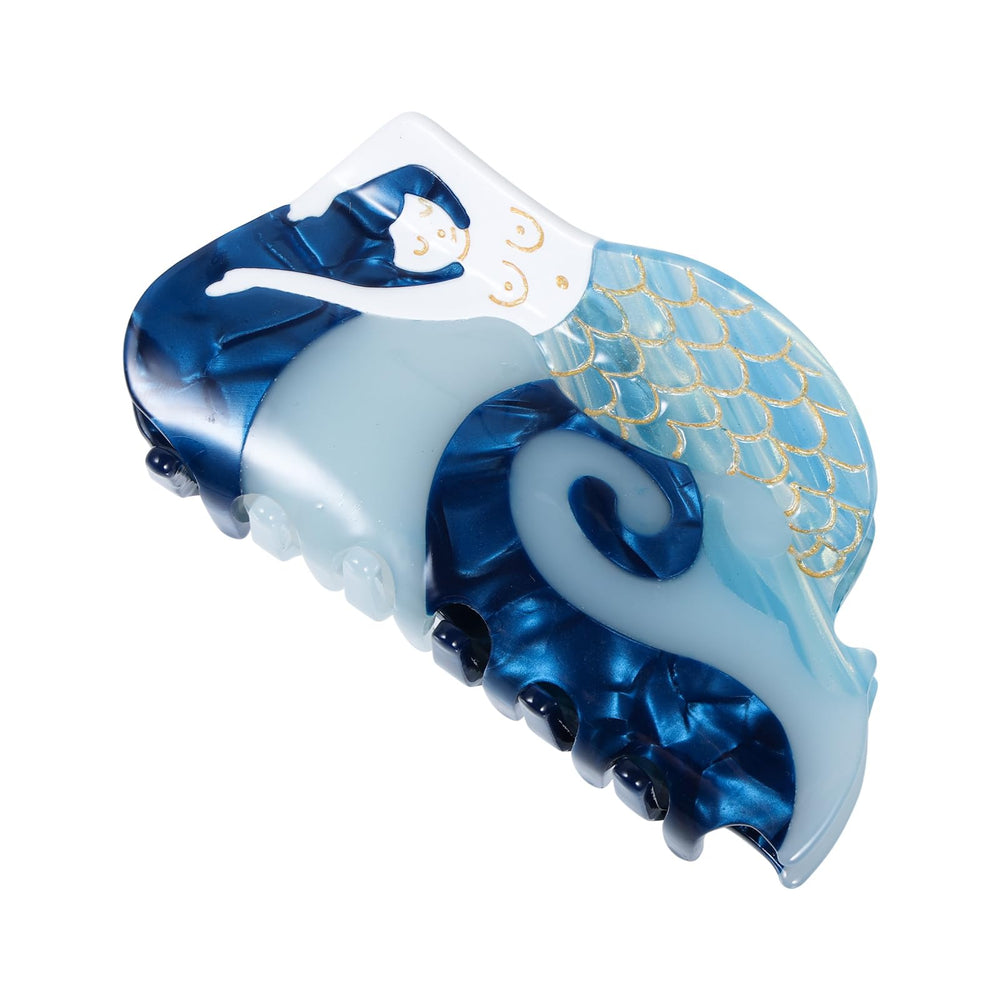 KCHIES Mermaid Hair Claw Blue – secure hold for thick or thin hair with a stylish ocean vibe.