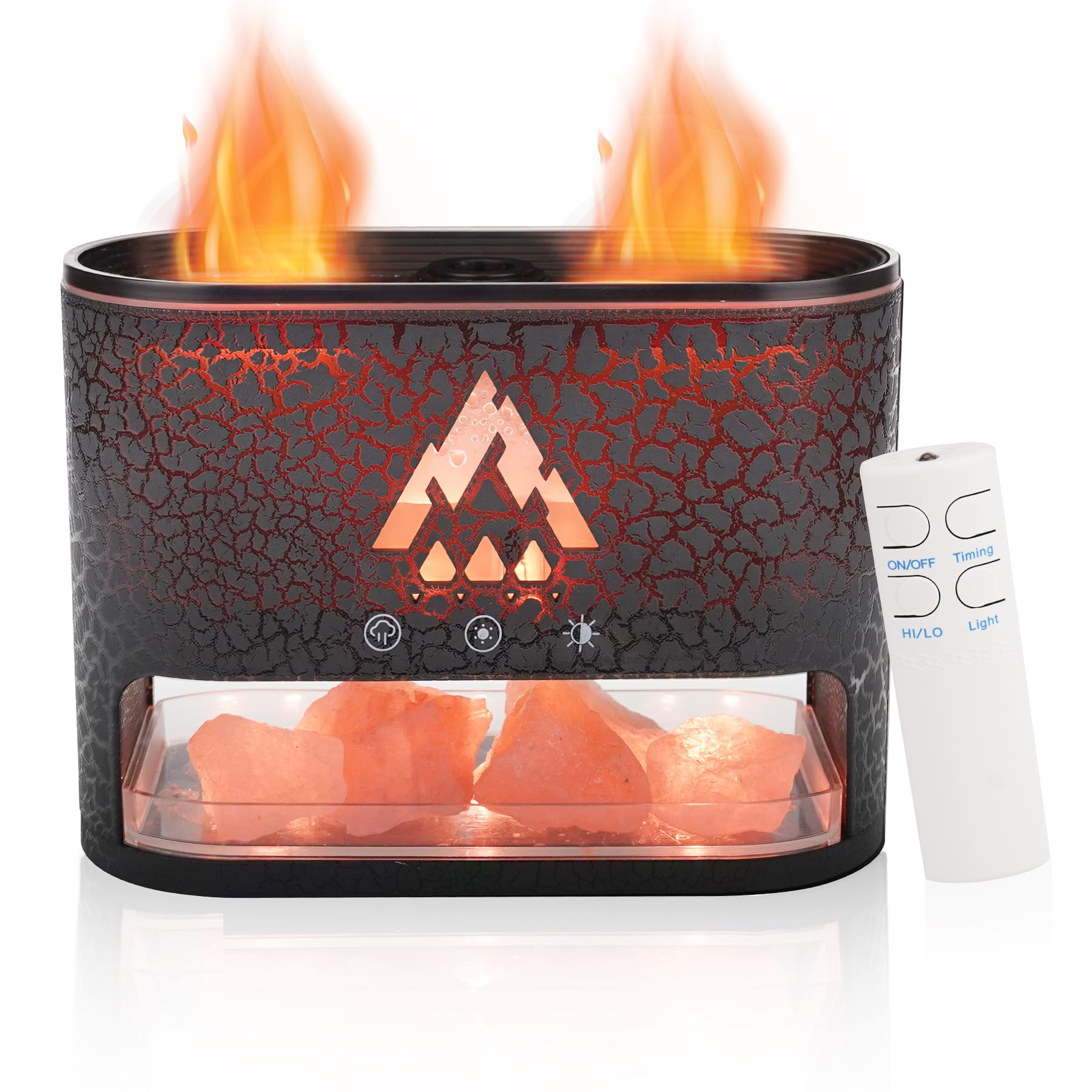 KCKJ essential oil diffuser 250ml flame mode, warm ambient light and even mist