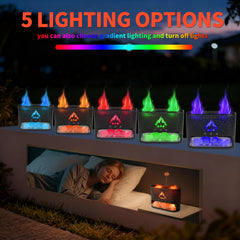 KCKJ diffuser with Himalayan pink salt rock glow for cozy ambiance