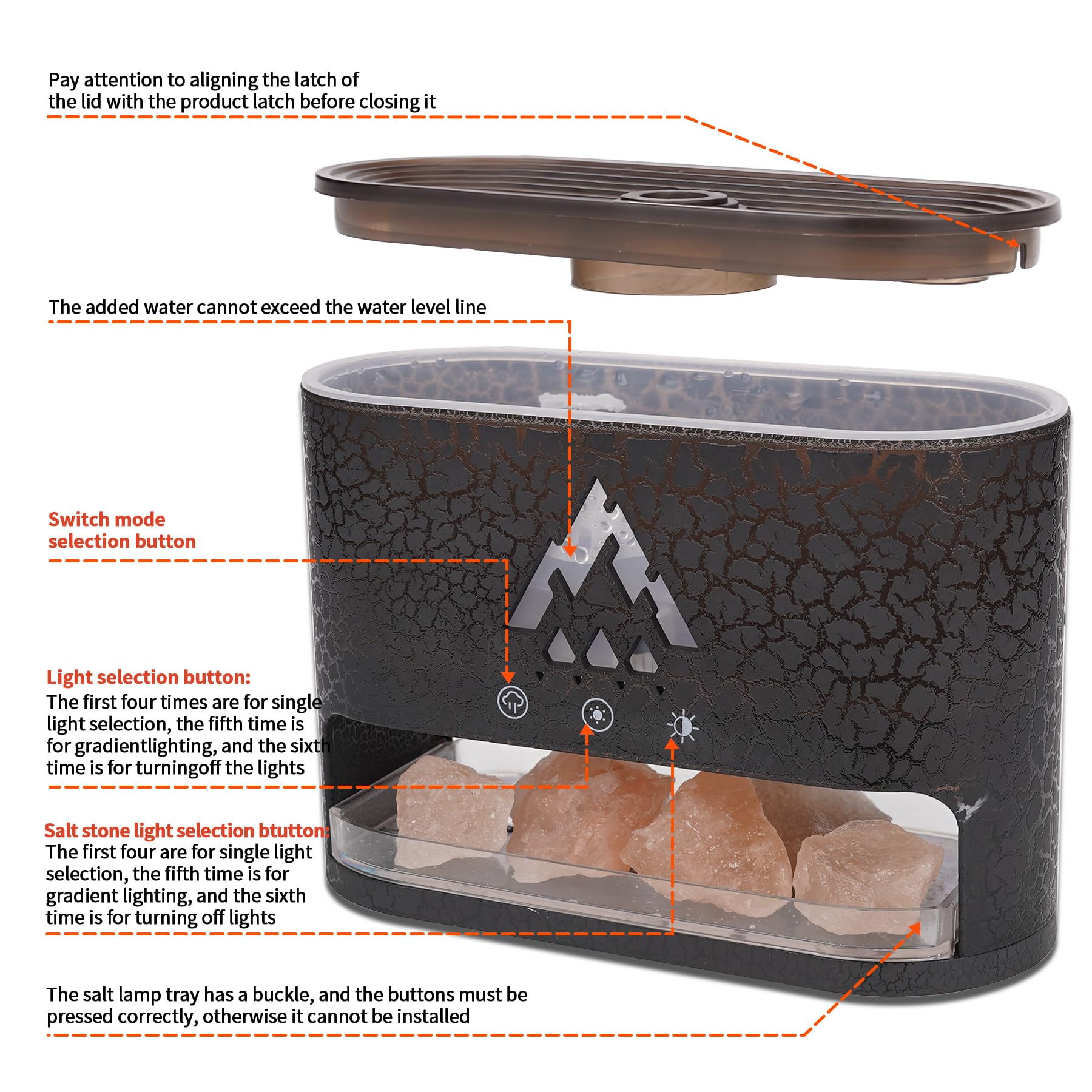 KCKJ essential oil diffuser in night use, decorative and functional lighting