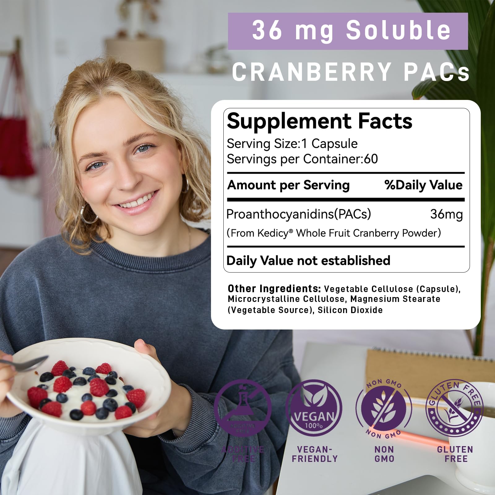 New England whole fruit cranberry powder used in Kedicy pills