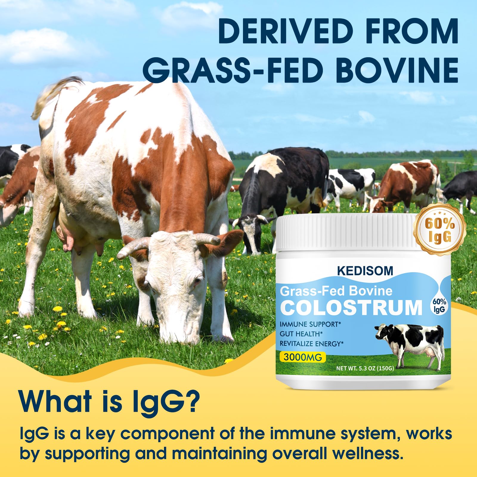 Serving suggestion: mix colostrum powder into a shake