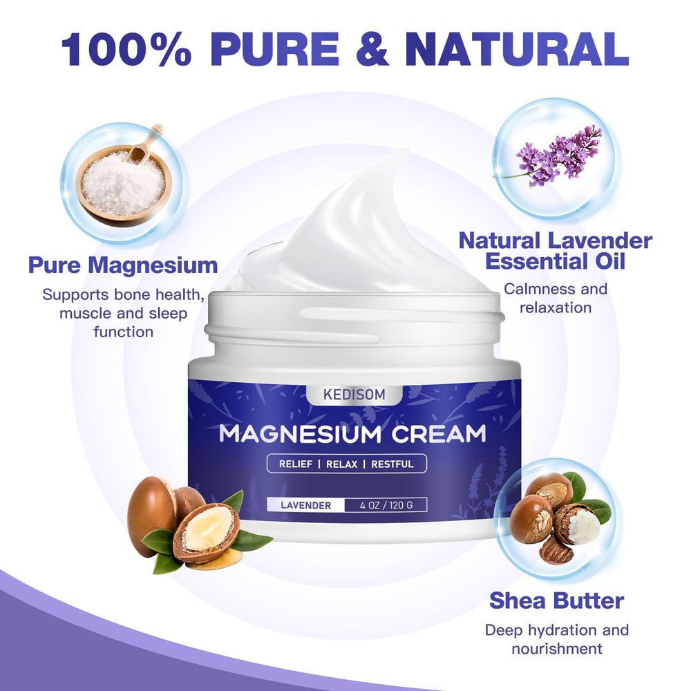 Relaxing nighttime scene with lavender scented cream