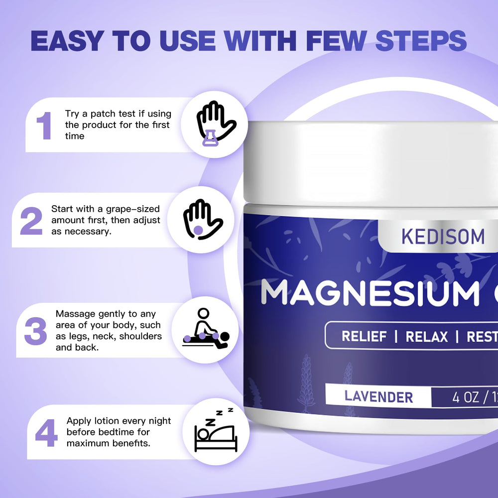 Travel-friendly magnesium cream bottle for on the go