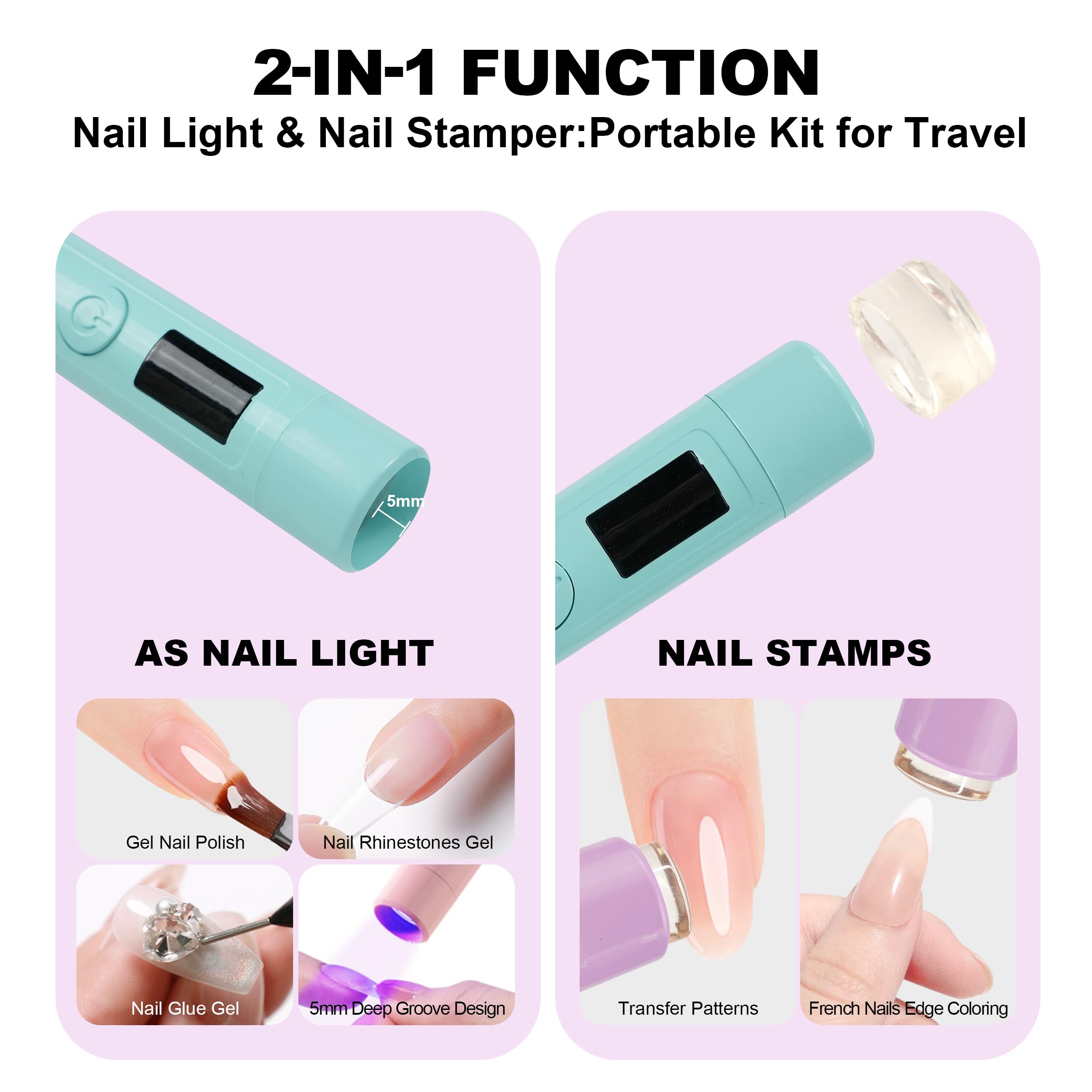 KeepTwenty compact travel-friendly pen design fits in a makeup bag.