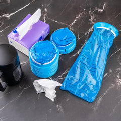 KKEETUR emesis bags 1000ml capacity secure large-volume containment for intense episodes.
