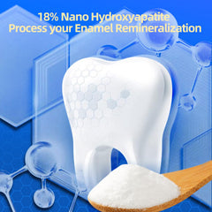 Illustration of 18% Nano-Hydroxyapatite remineralizing toothpaste