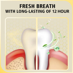 Plaque removal and tight gum seal with KeLeek toothpaste