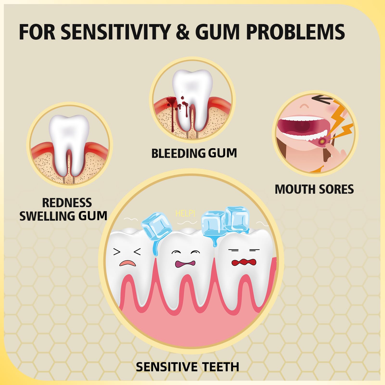 Whitening toothpaste for sensitive teeth and gum care