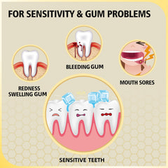 Whitening toothpaste for sensitive teeth and gum care