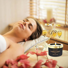 Scented candle emitting a beautiful fragrance in home