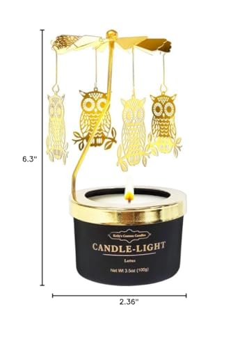 Elegant home decor and gift idea featuring the rotating candle