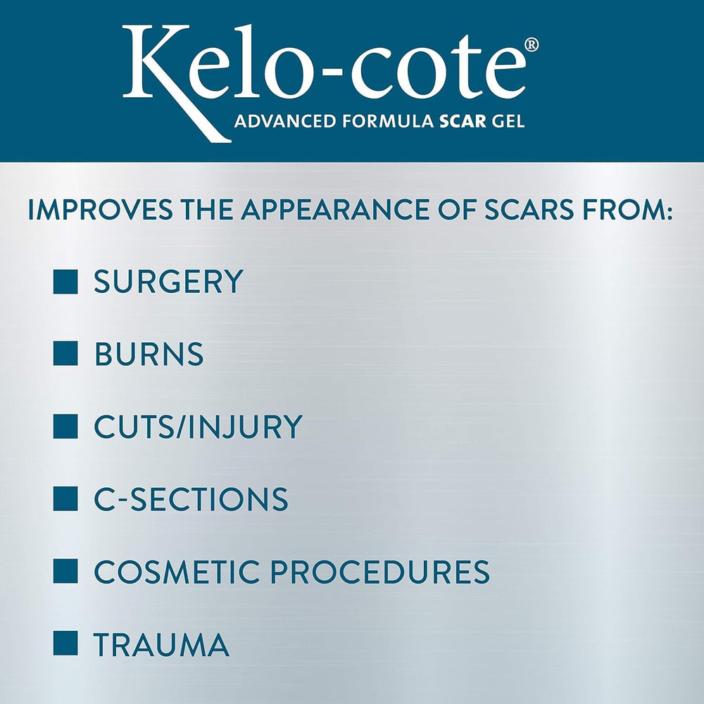 Kelo-Cote Scar Gel applied on skin demonstrates breathable scar care.