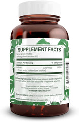 Close-up of kelp iodine tablets