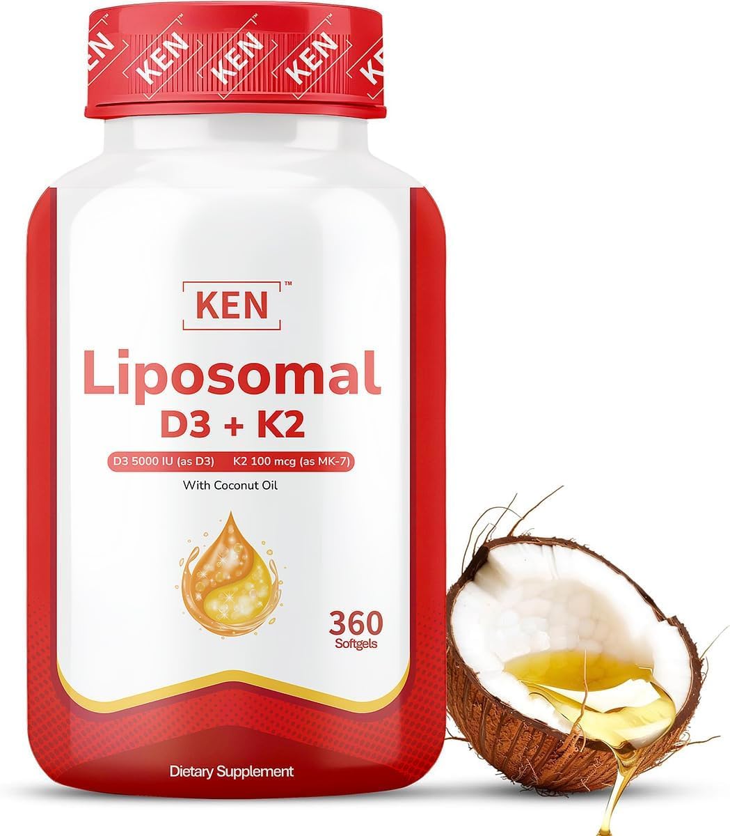 KEN Liposomal Vitamin D3 + K2 softgels packaging