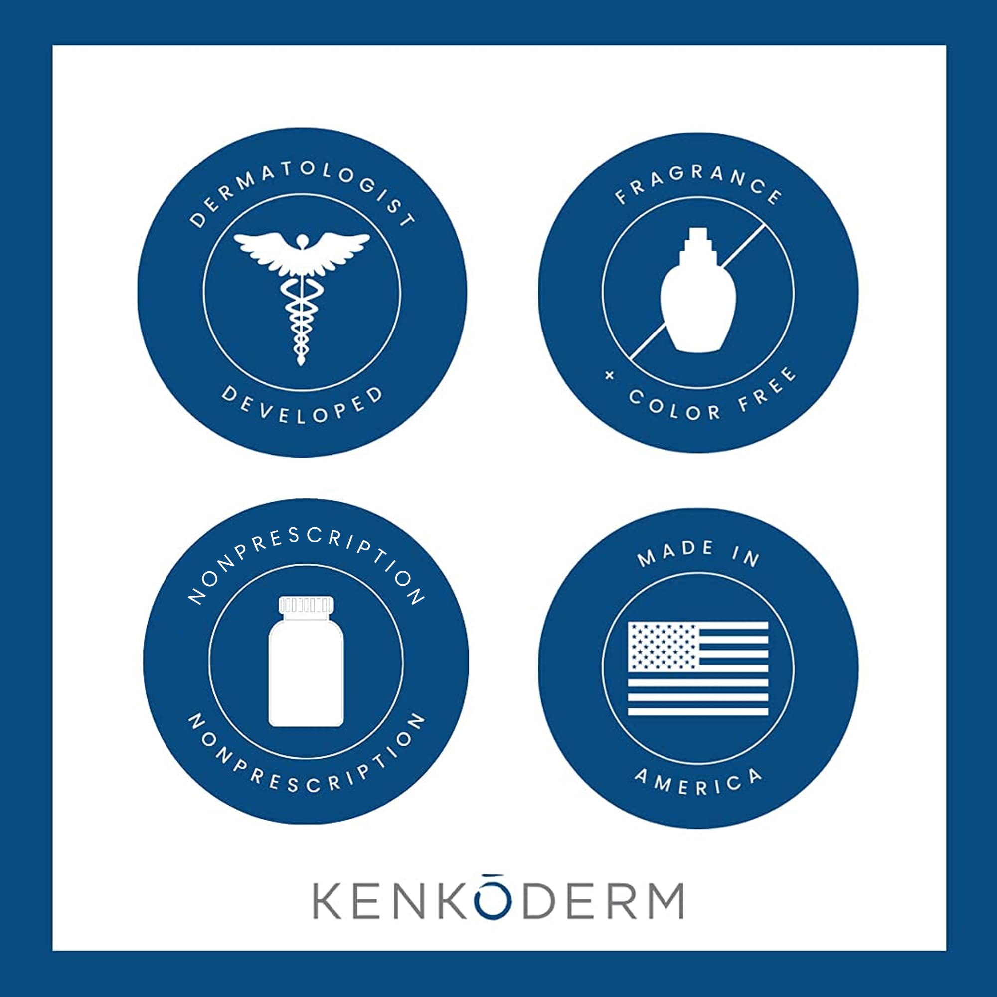 Kenkoderm after-shower application scene suggests simple daily use.