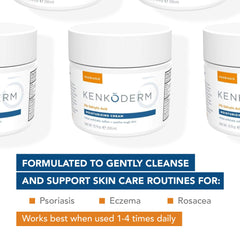 Kenkoderm Fragrance-free label confirms scent-free skincare for sensitive skin.