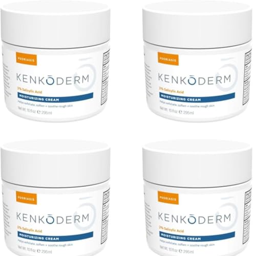 Kenkoderm psoriasis cream packaging box highlights fragrance-free, soothing formula for sensitive skin.