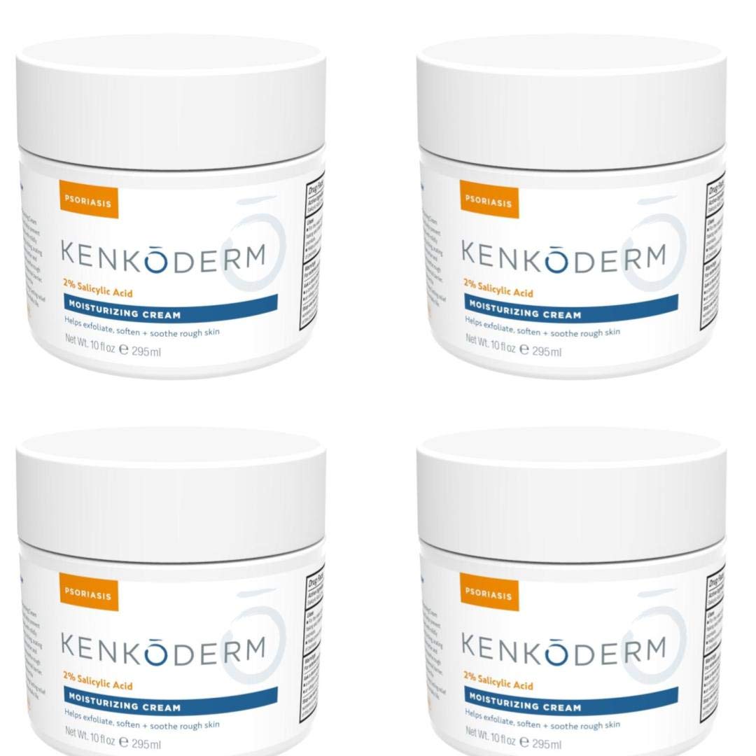 Kenkoderm psoriasis cream packaging box highlights fragrance-free, soothing formula for sensitive skin.