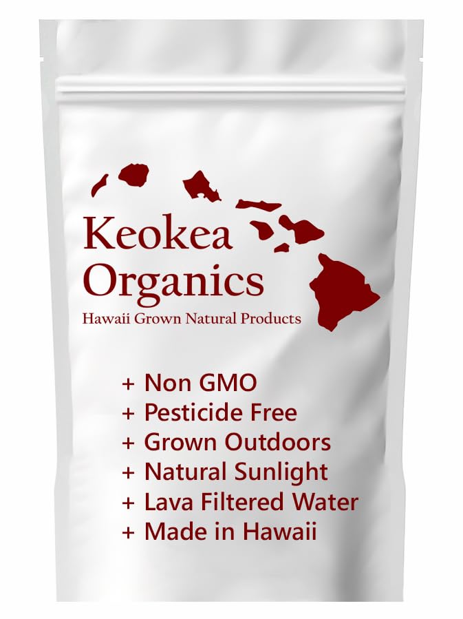 Back packaging details of Keokea Organics Hawaii Astaxanthin 12 mg