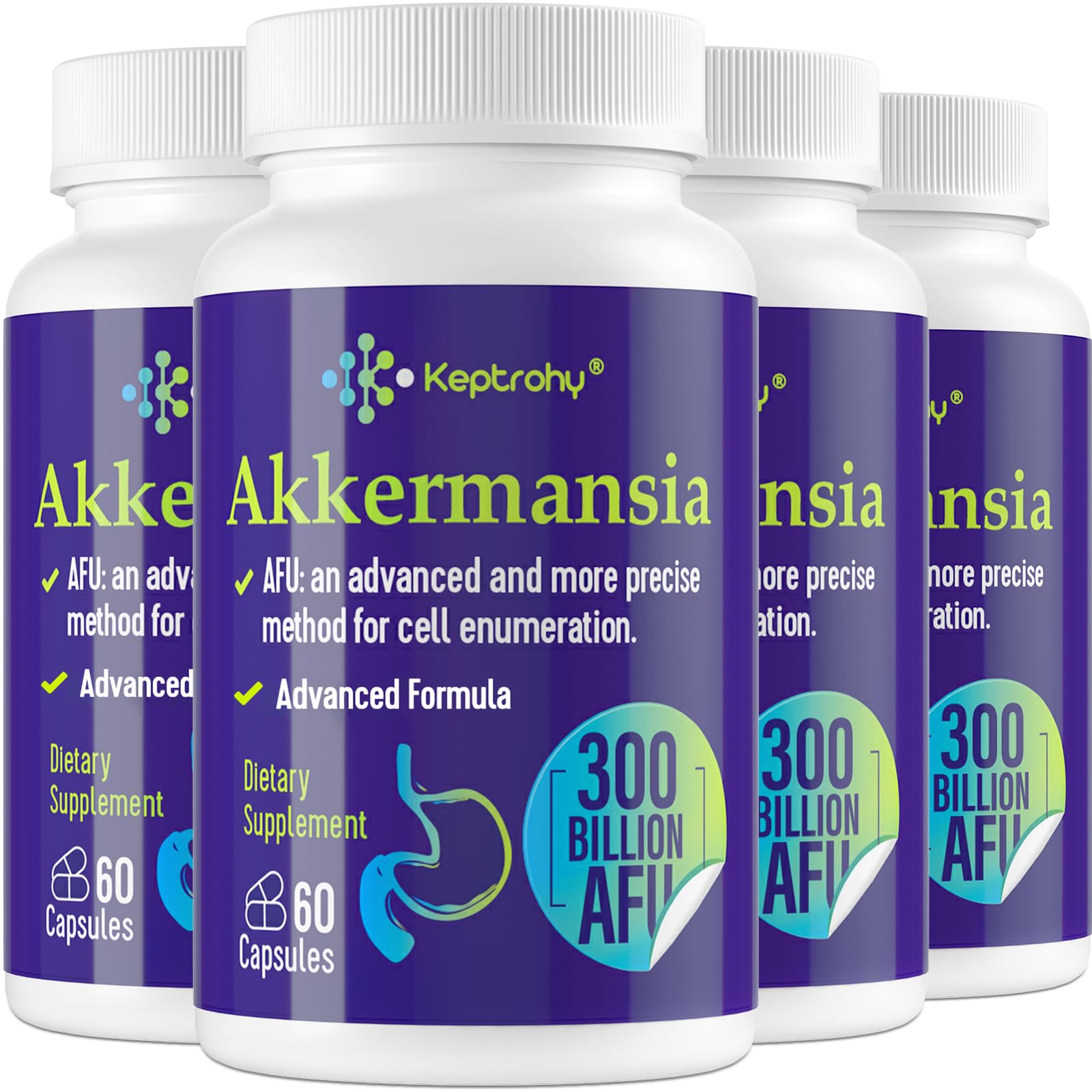Keptrohy 300B AFU Akkermansia Probiotic for Women and Men, bottle front