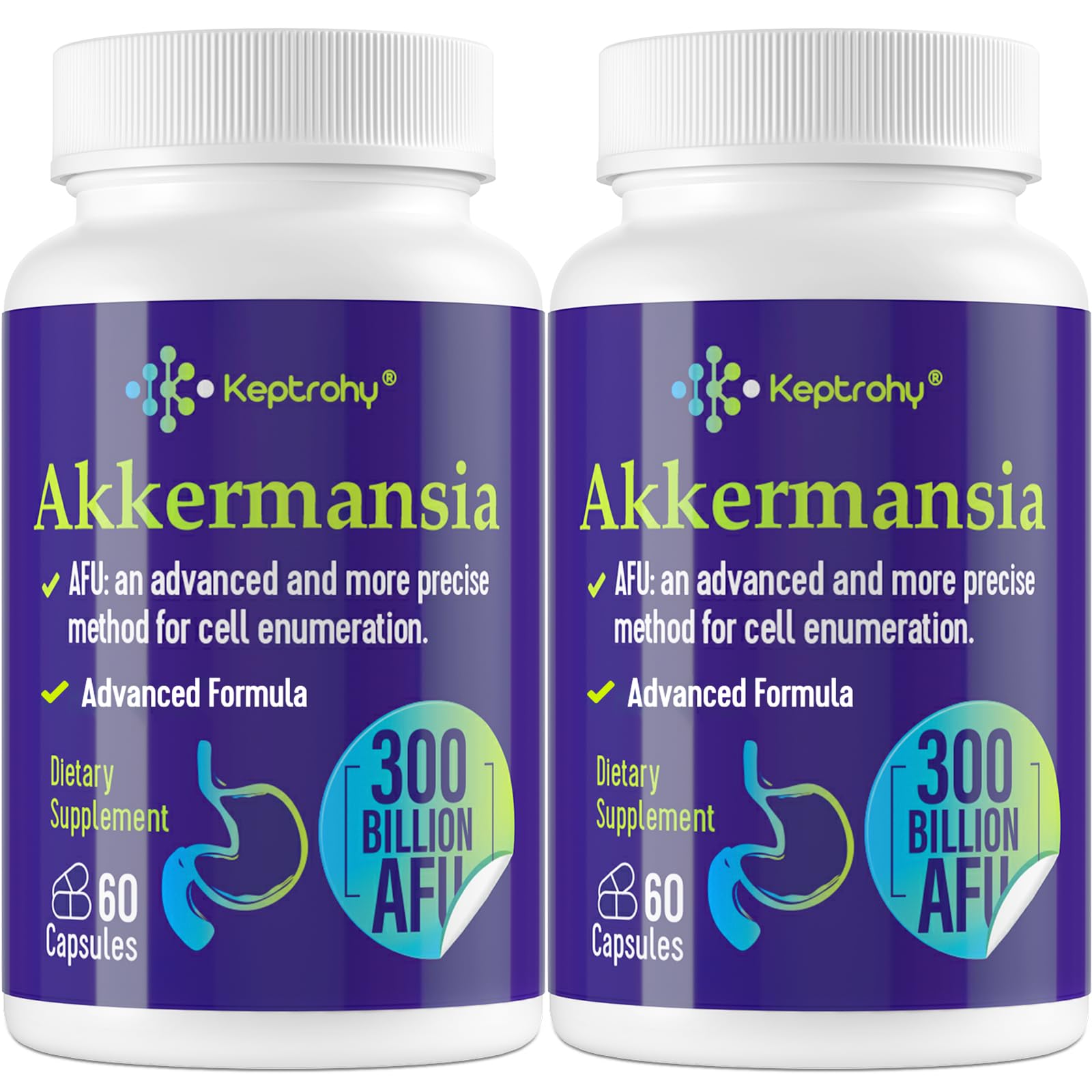 Keptrohy Akkermansia bottle with 300B AFU capsules supports gut balance