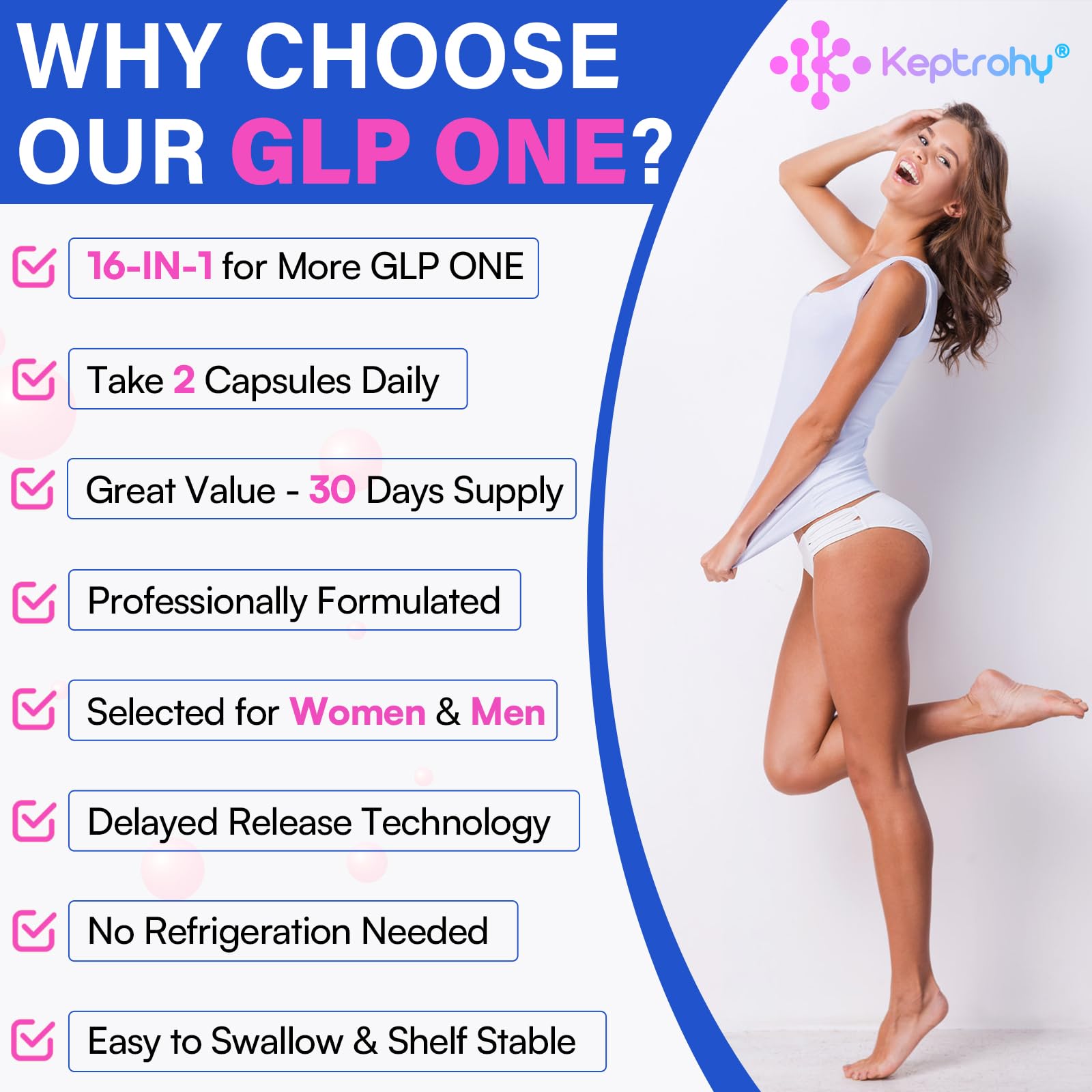 Keptrohy GLP ONE bottle and packaging