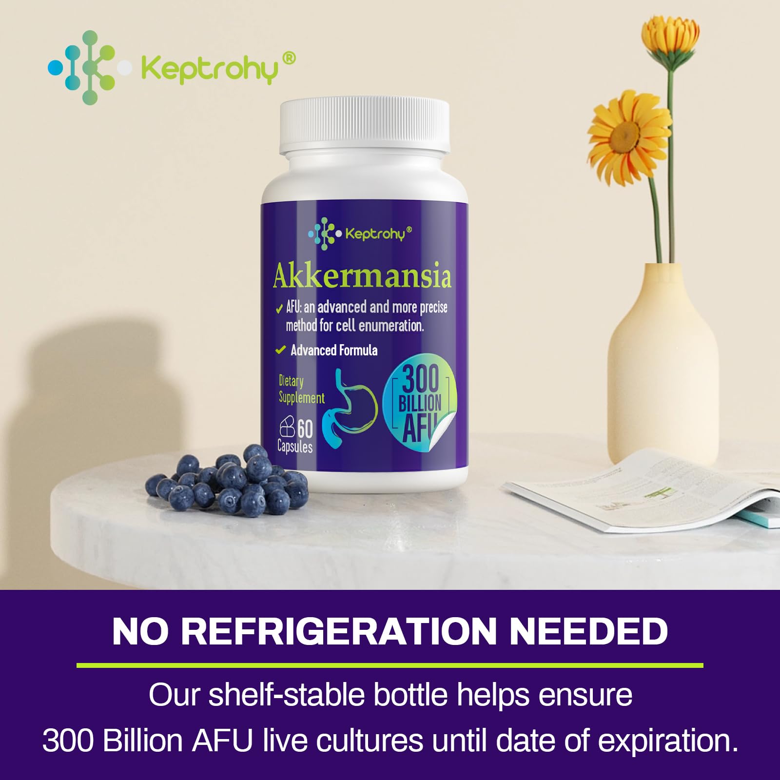 GLP ONE production support and gut health with Akkermansia probiotic