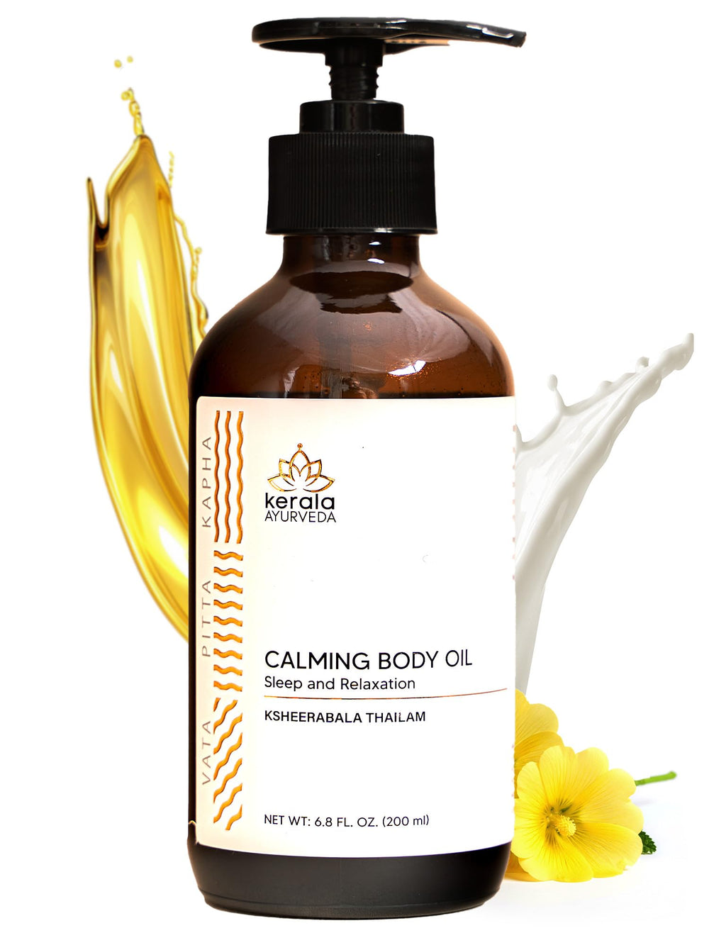 Kerala Ayurveda Calming Body Oil bottle 6.8 fl oz
