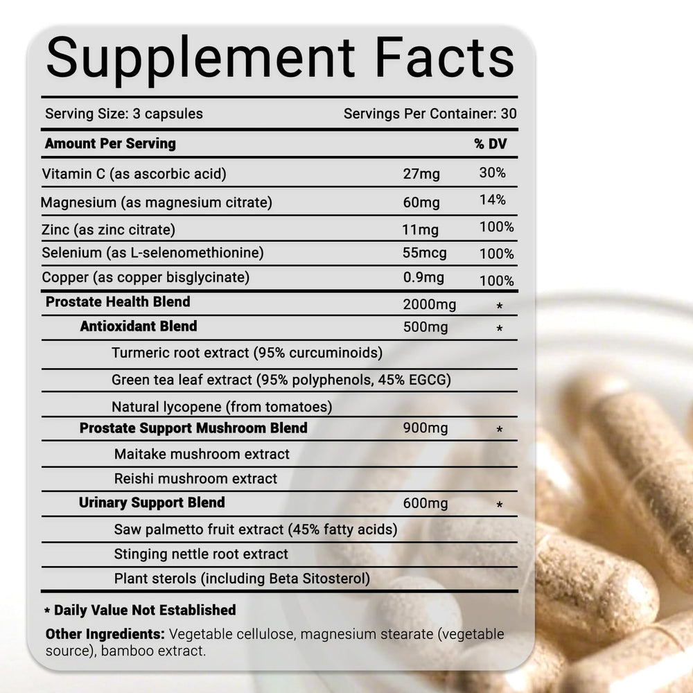 KERENC Prostate Health Prostate Support capsules in bottle