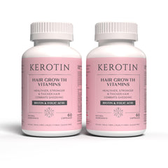 Kerotin Hair Growth Vitamins bottle with 120 pills – 2 month supply