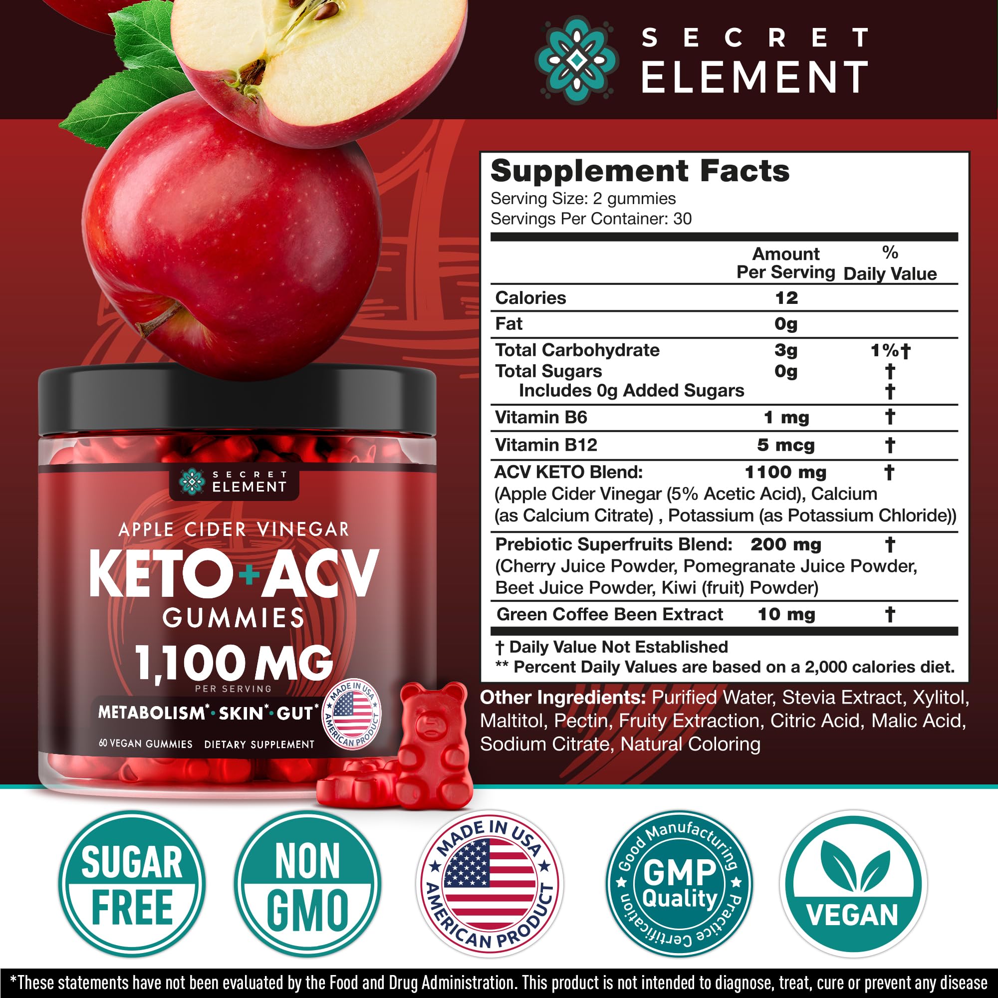 USA-made, non-GMO packaging with recyclable materials