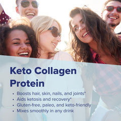 Keto Collagen Chocolate powder in a shake