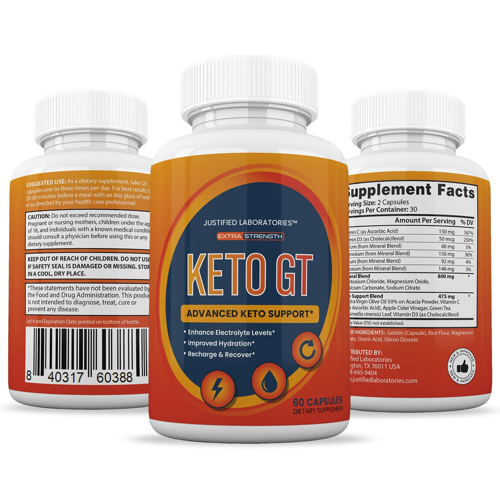 Keto GT Keto Pills bottle packaging and box
