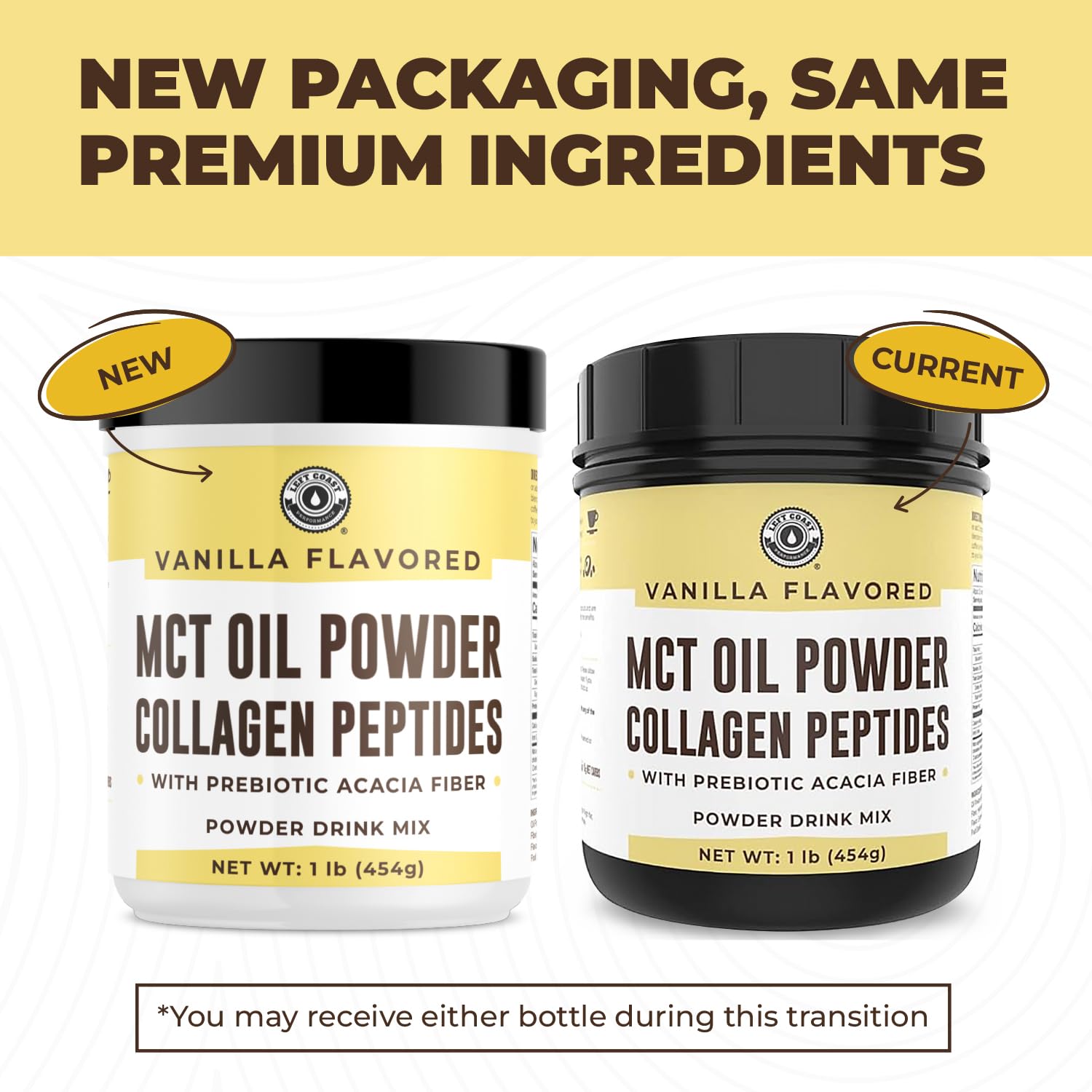 Pouring vanilla Keto MCT oil powder into coffee