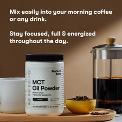 MCT powder added to a morning smoothie