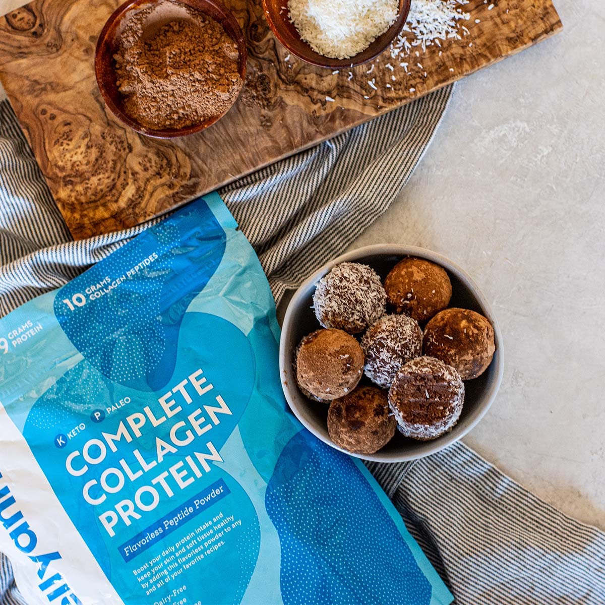 Keto and Paleo-friendly, gluten-free labeling on packaging