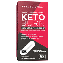 Keto Science Keto Burn Capsules bottle on white background