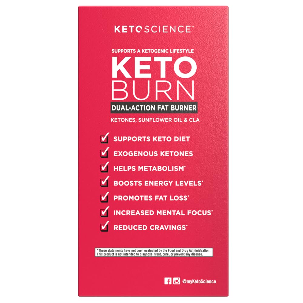 Nutrition facts panel and serving size on Keto Burn Capsules