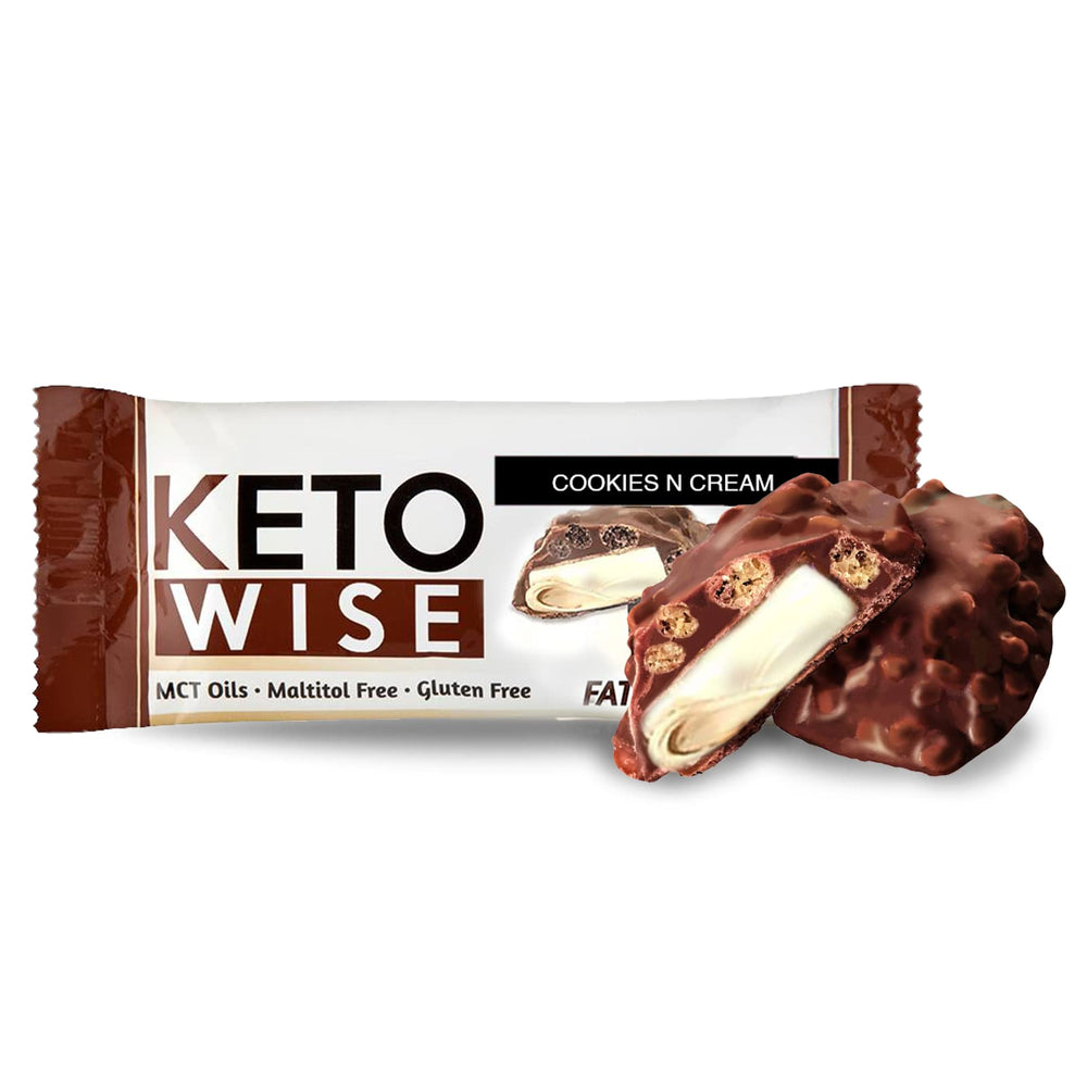 Keto Wise Fat Bombs Cookies N Cream 16-count package back view
