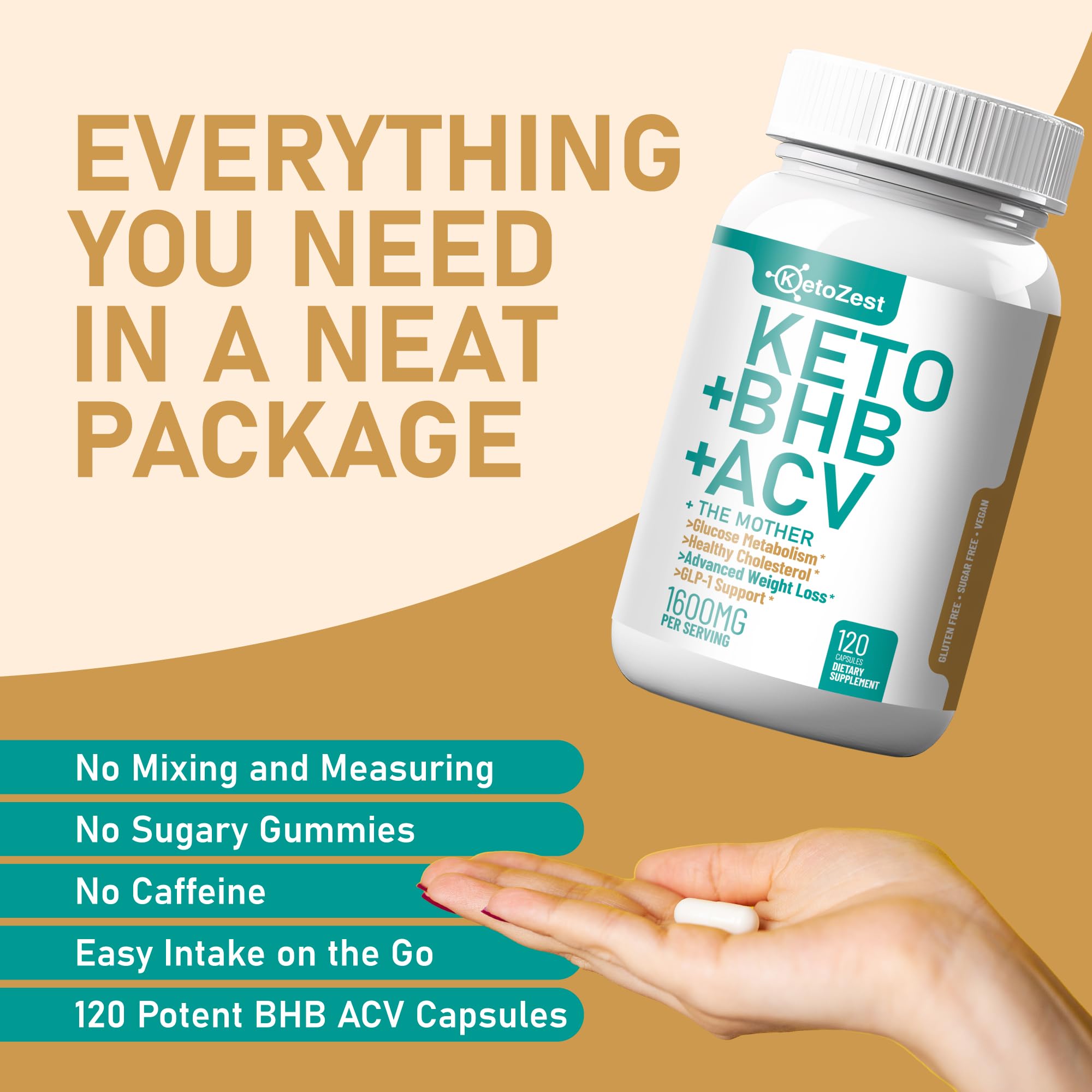 ACV with the Mother and BHB ketones ingredients visual