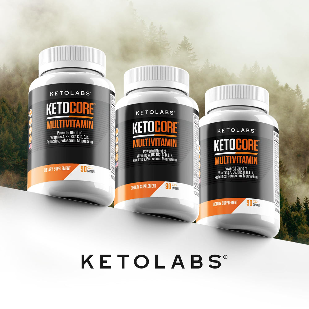 Gluten-free and dairy-free keto multivitamin packaging