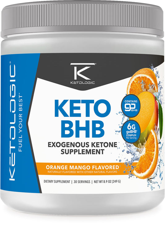 Ketologic Keto BHB Orange Mango bottle label