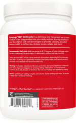 Serving scoop of Ketologic MCT Oil Powder Hazelnut Cream